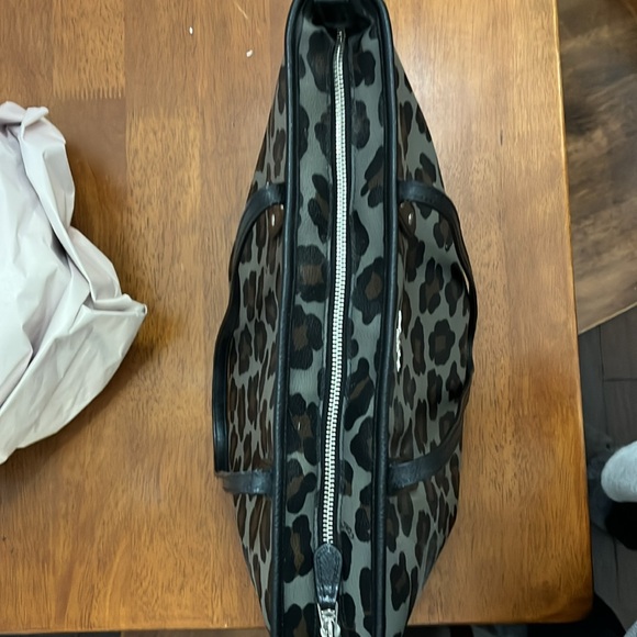 Coach City Zip Brown Black Leopard Print Tote / Purse / Handbag - Picture 4 of 4